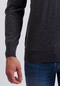 CASH-MERE V-AUSSCHNITT  - Strickpullover - flanell