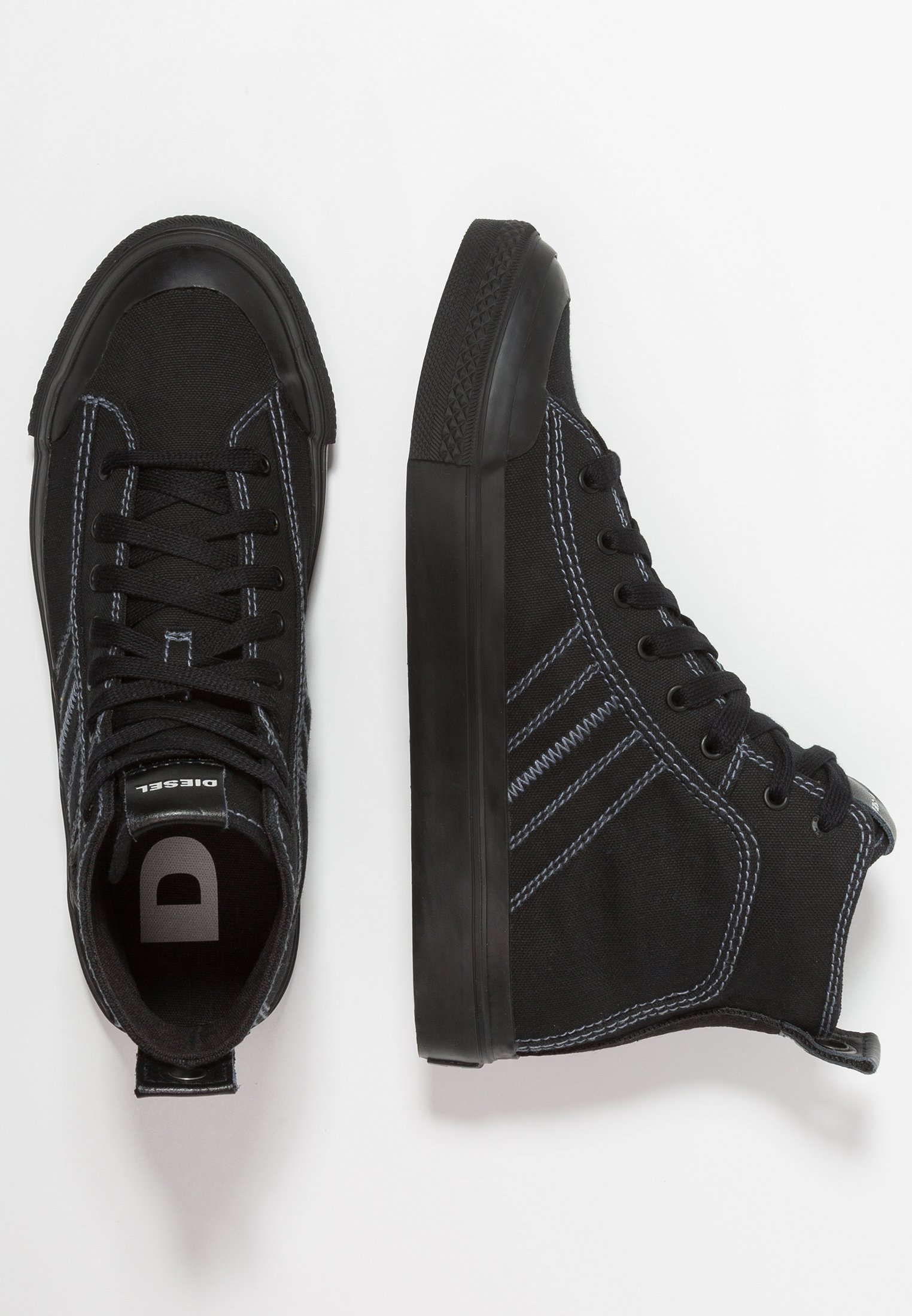 Diesel S-ASTICO MID LACE - Sneakers hoog - schwarz/Zwart - Zalando.nl