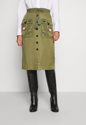 Falda acampanada - olive