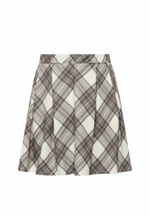 Yours Clothing, WOMEN'S MINI SKIRTS - Plooirok - brown