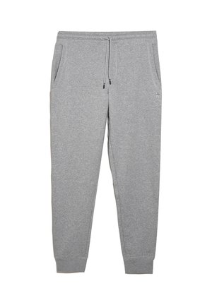 Grijze joggers van een katoenmix, met een elastische tailleband en verstelbare trekkoord, twee zijzakken en enkelboorden.