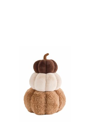 Next, SOFT FAUX FUR AUTUMN STACKED PUMPKINS DECORATION UNISEX - Decoration - brown cream