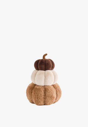 Next, SOFT FAUX FUR AUTUMN STACKED PUMPKINS DECORATION UNISEX - Decoration - brown cream