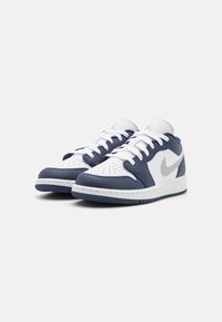 Jordan AIR JORDAN 1 UNISEX - Sneakers basse - white/wolf grey/midnight navy