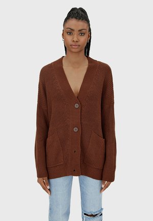 MIT TASCHE - Cardigan - brown