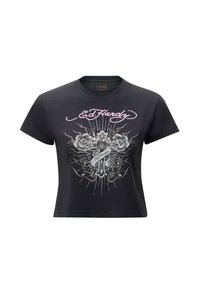 VINTAGE BURNING CROSS BABY - Triko s potiskem - black