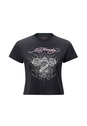 Ed Hardy VINTAGE BURNING CROSS BABY - Print T-shirt - black