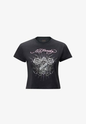 Ed Hardy VINTAGE BURNING CROSS BABY - T-shirt z nadrukiem