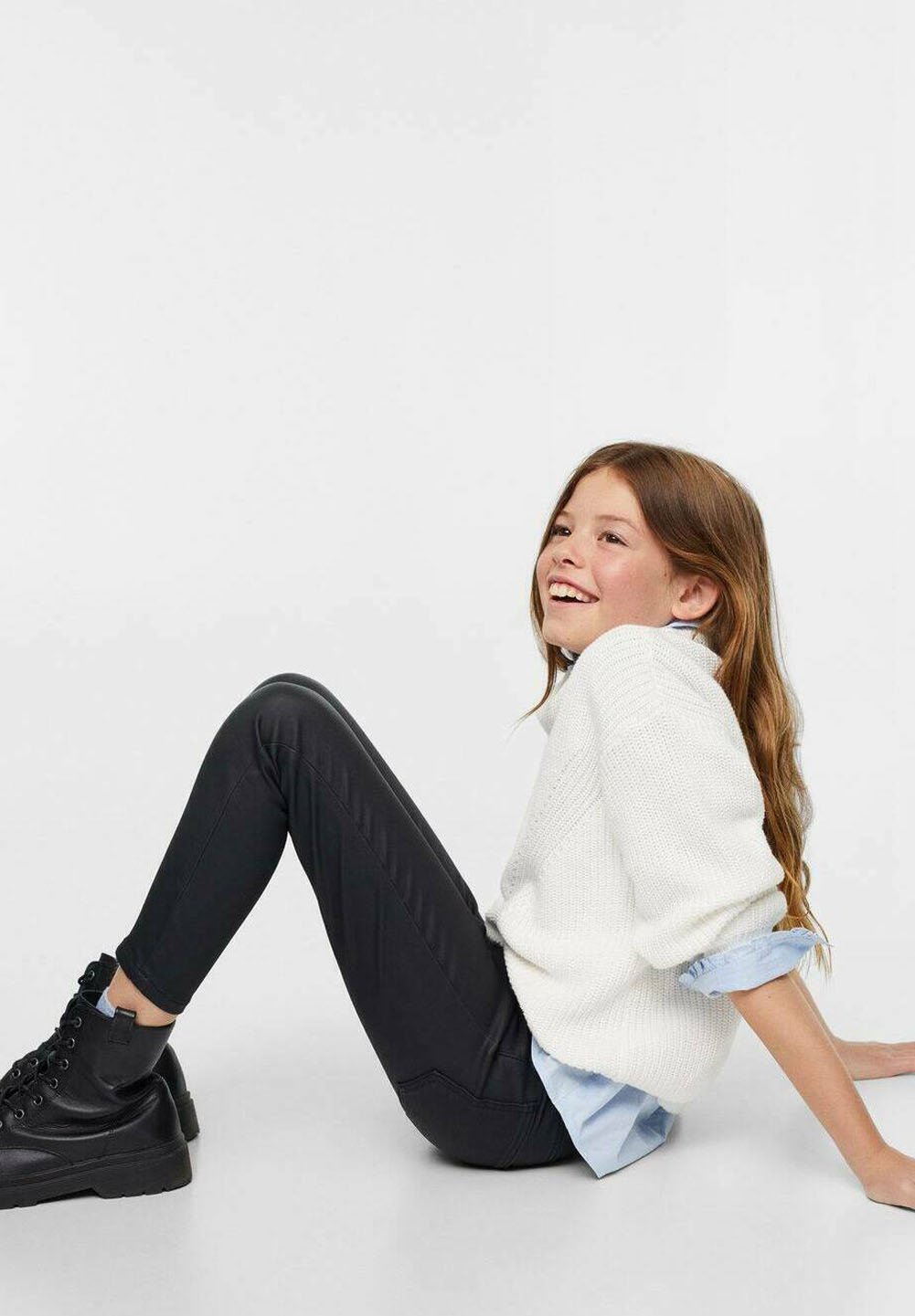 Mango Kids COATED - Broek - black denim/zwart denim/blackdenim - Zalando.nl
