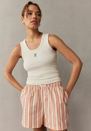 REGULAR FIT - SET - Pidžamas komplekts - rust brown stripe