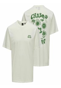 Only & Sons ONSMACE LIFE RLYES FUNNY  - Μπλουζάκι με στάμπα - cloud dancer