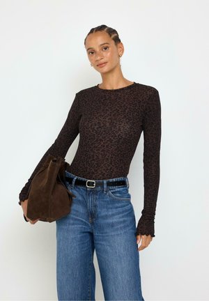 Lindex, LINDEX LONG-SLEEVED TOP LINDEX - Langærmet T-shirt - dark brown