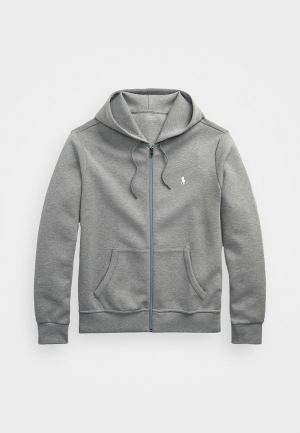 DOUBLE KNIT FULL ZIP HOODIE - Zip-up sweatshirt - steel heather