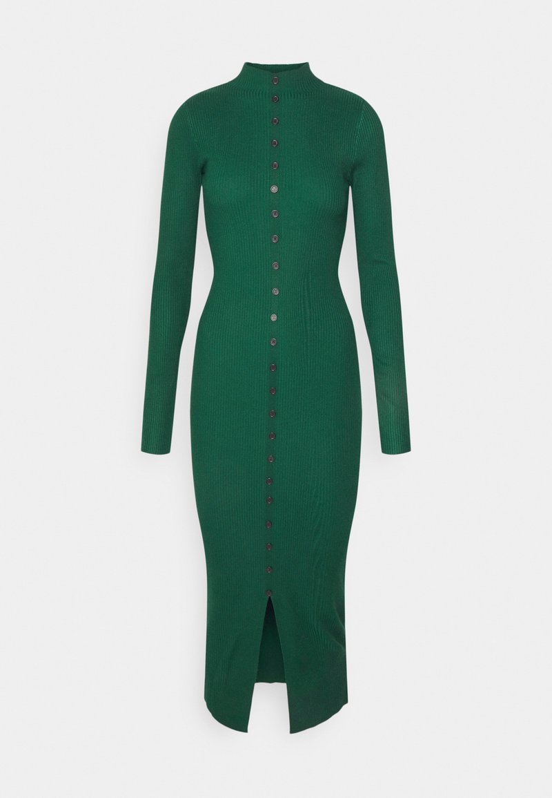 Missguided Tall HIGH NECK BUTTON FRONT MIDAXI Robe pull dark green/vert foncé ZALANDO.FR
