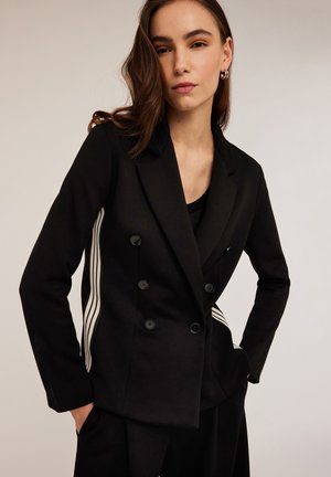 DOPPIOPETTO CON BANDA LATERALE - Blazer - nero