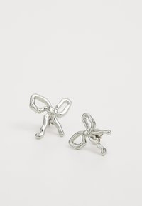 Weekday BOW EARRINGS - Pendientes - silver-coloured