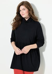 Ulla Popken LONG SLEEVE - Top s dlouhým rukávem - black