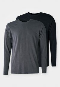 2 PACK - Longsleeve - true black/forged iron
