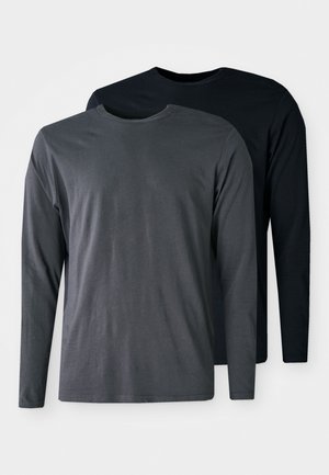 2 PACK - Long sleeved top - true black/forged iron