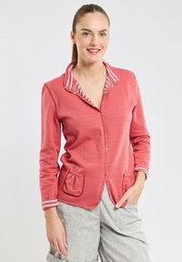 Armor lux - REVERSIBLE - Gilet - garnet rose blanc Image miniature 1