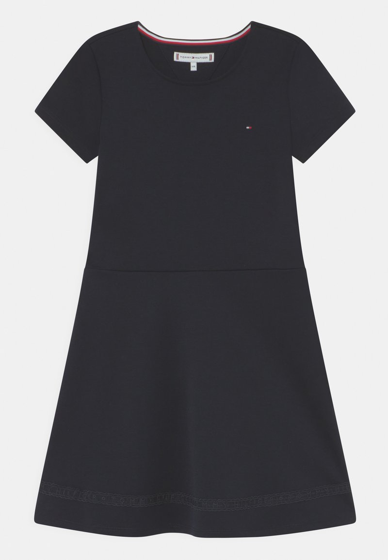Tommy Hilfiger PUNTO SKATER DRESS Jersey dress desert sky/dark blue