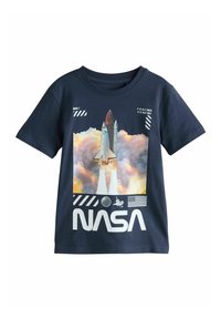 Next NASA LICENSE SHORT SLEEVE - Apdrukāts T-krekls - navy blue