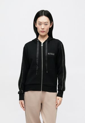 NEW HOODED - Felpa con zip - jet black