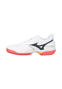 WAVE EXCEED COURT CLAY - Pantofi de tenis pe zgură - white/calypso coral/citrus
