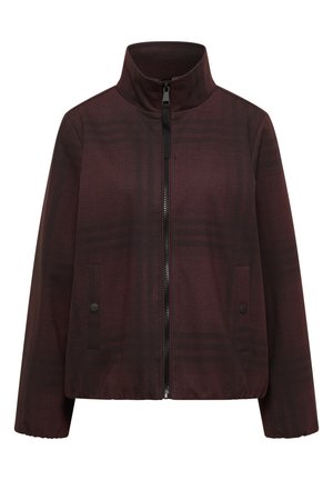 Cecil, KARIERTE JACKE IN WOLLOPTIK MIT STEHKRAGEN - Veste légère - red wine melange