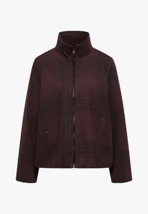 Cecil, KARIERTE JACKE IN WOLLOPTIK MIT STEHKRAGEN - Veste légère - red wine melange
