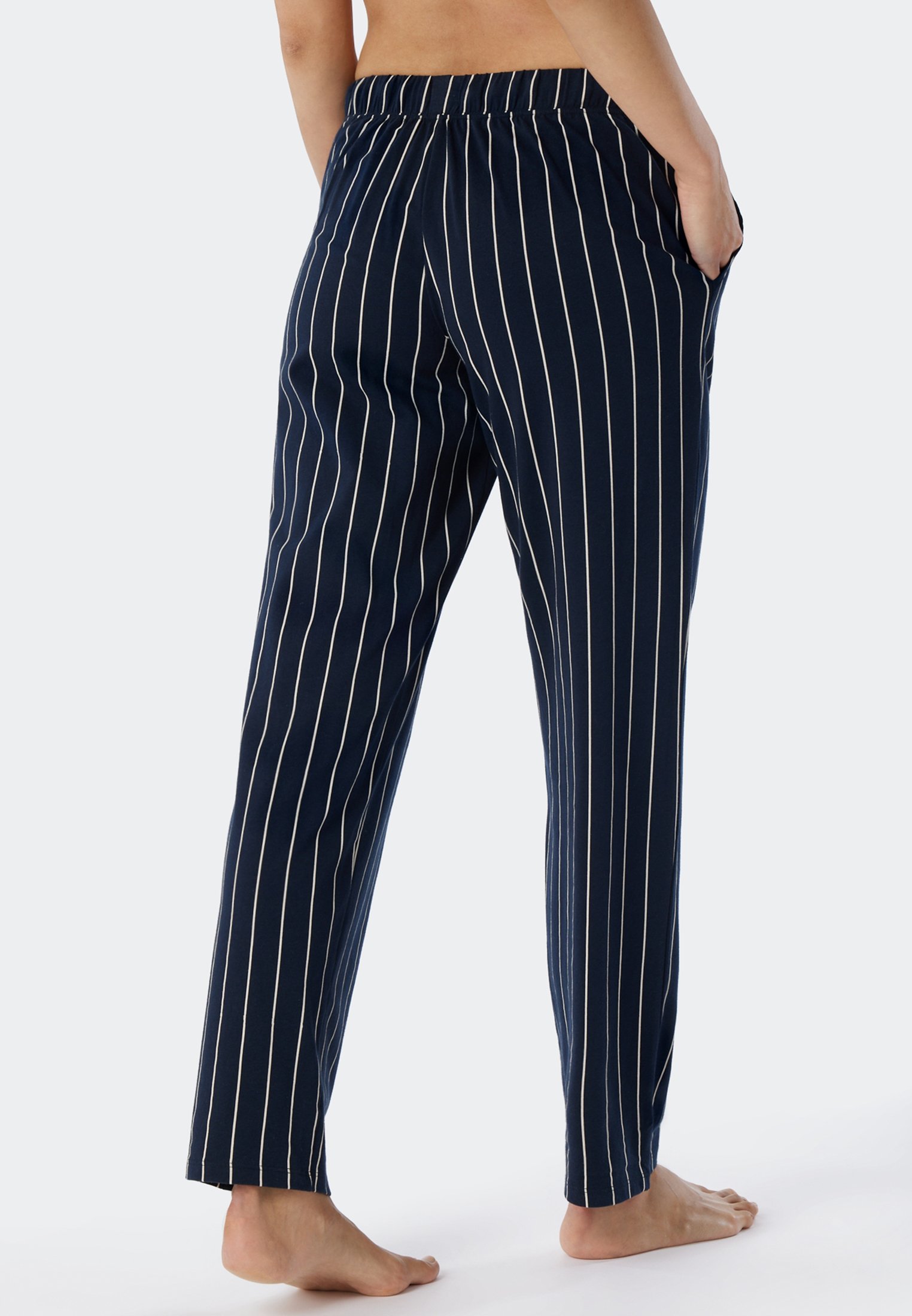 Schiesser Pigiama Uomo | Pantaloni Lunghi + Slip Mix + Relax | Colore Pacific Blue | 100% Cotone Organico | Morbido E Comodo | Vita Regolabile Con Bottone E Nastro