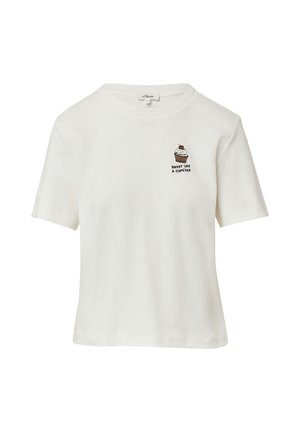 s.Oliver Print T-shirt - creme