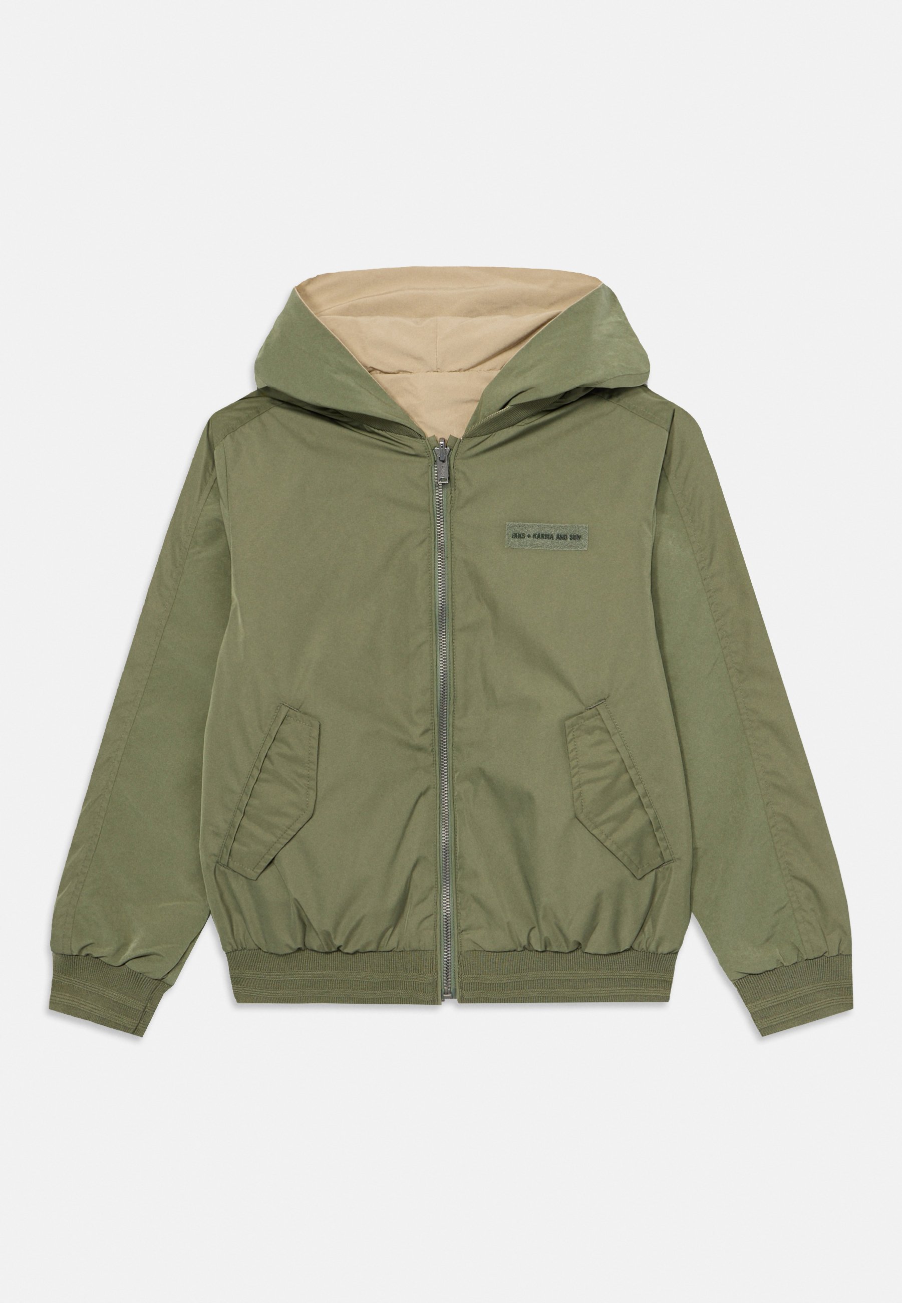 Manteau Bebe Blouson Ru00e9versible Et Vert Kaki Ikks La Redoute