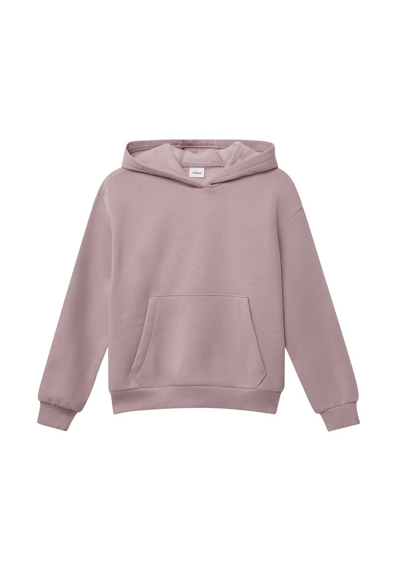 Bluza z kapturem w jasnoróżowym kolorze, wykonana z miękkiego materiału. Posiada kieszeń z przodu, ściągacze przy mankietach i u dołu. Krój jest luźny.