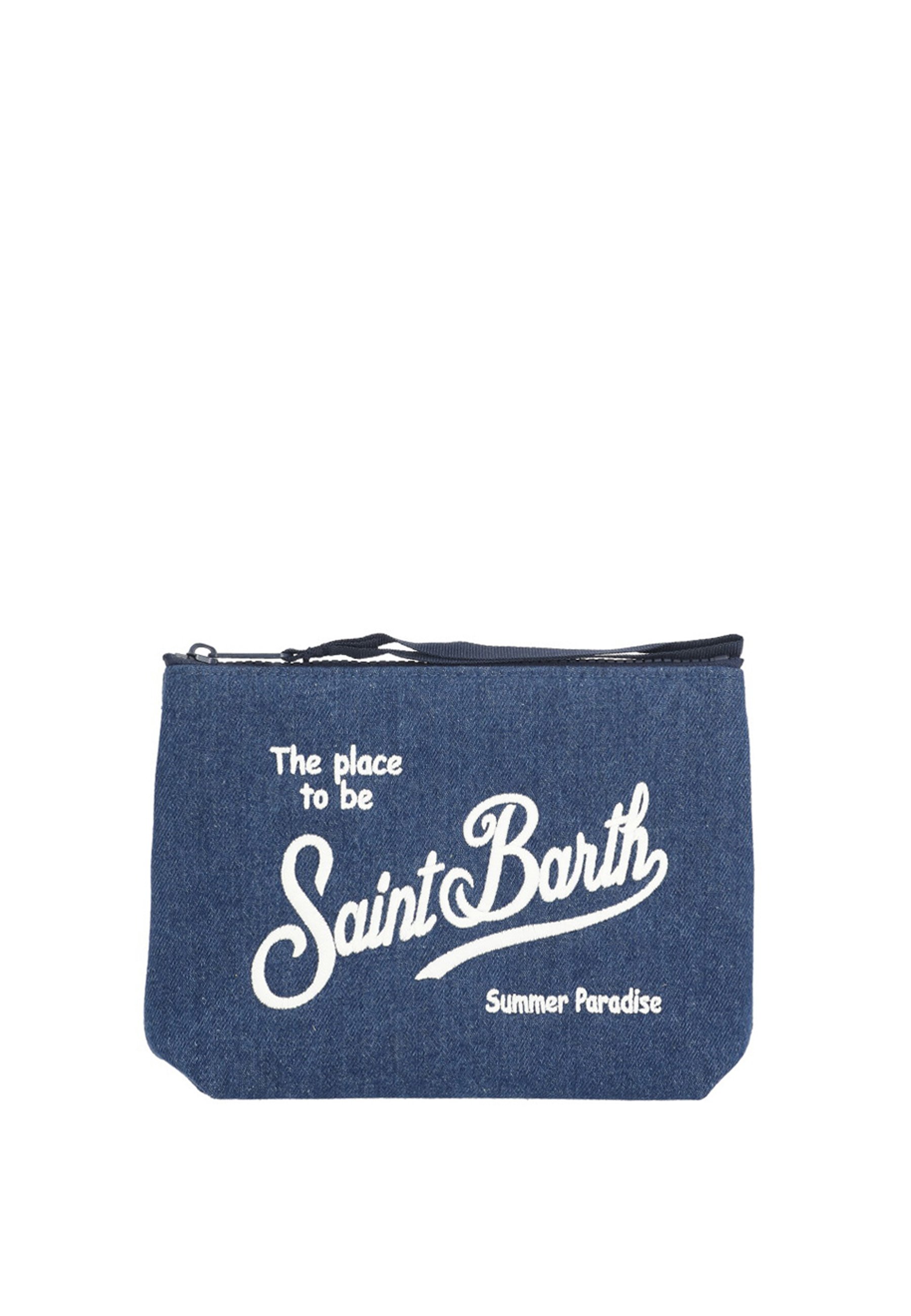 POCHETTE ALINE DENIM UNISEX - Beauty case - blu borse