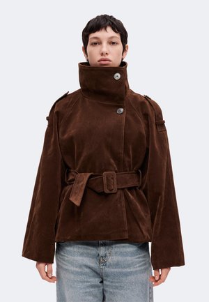 Gina Tricot, TRENCH JACKET - Яке от изкуствена кожа - chocolate brown