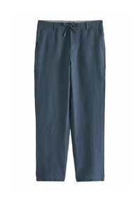 REGULAR FIT LINEN DRAWSTRING - Auduma bikses - navy blue