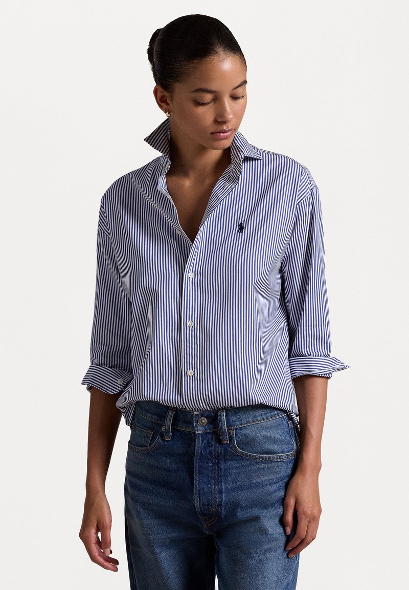 Polo Ralph Lauren RELAXED FIT STRIPED COTTON SHIRT - Pogājama blūze - navy/white