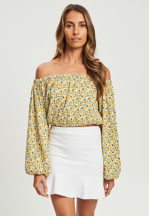 LONI - Blūze - plisse floral yellow