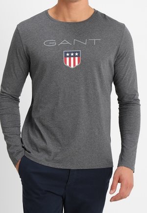 Langarmshirt - mottled light grey