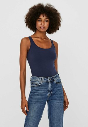 U-HALSAUSSCHNITT - Top - black iris