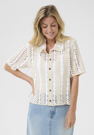 Cream CRHONEY - Button-down blouse - perfectly pale stripe