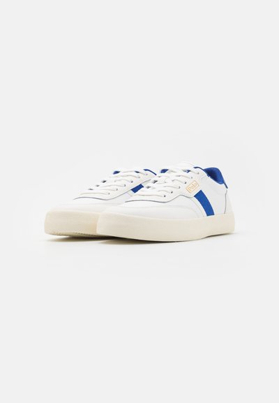Polo Ralph Lauren COURT STRIPED - Športni copati - white/sporting royal