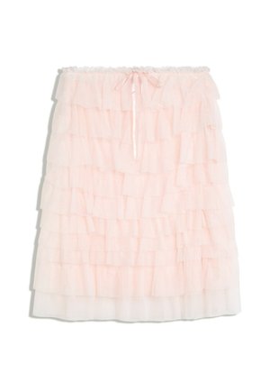 Bershka, LAYERED TULLE MIDI SKIRT - Jupe trapèze - coral