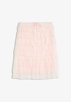 Bershka, LAYERED TULLE MIDI SKIRT - Jupe trapèze - coral
