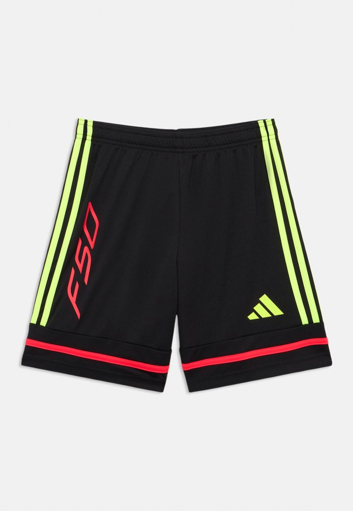 adidas Pantalón corto de deporte - black/team solar yellow/lucid red