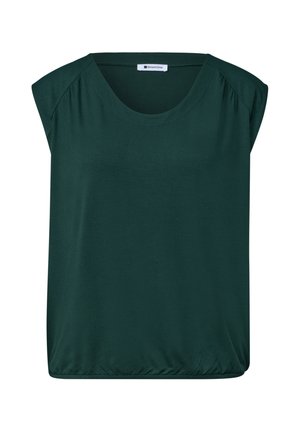 Street One, DROPPED SHOULDER SHIRT MIT ELASTIKSAUM - T-shirt basique - shadow teal