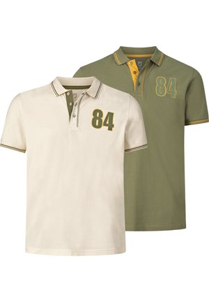 BERAU 2 PACK - Polo shirt - wollweiß khaki