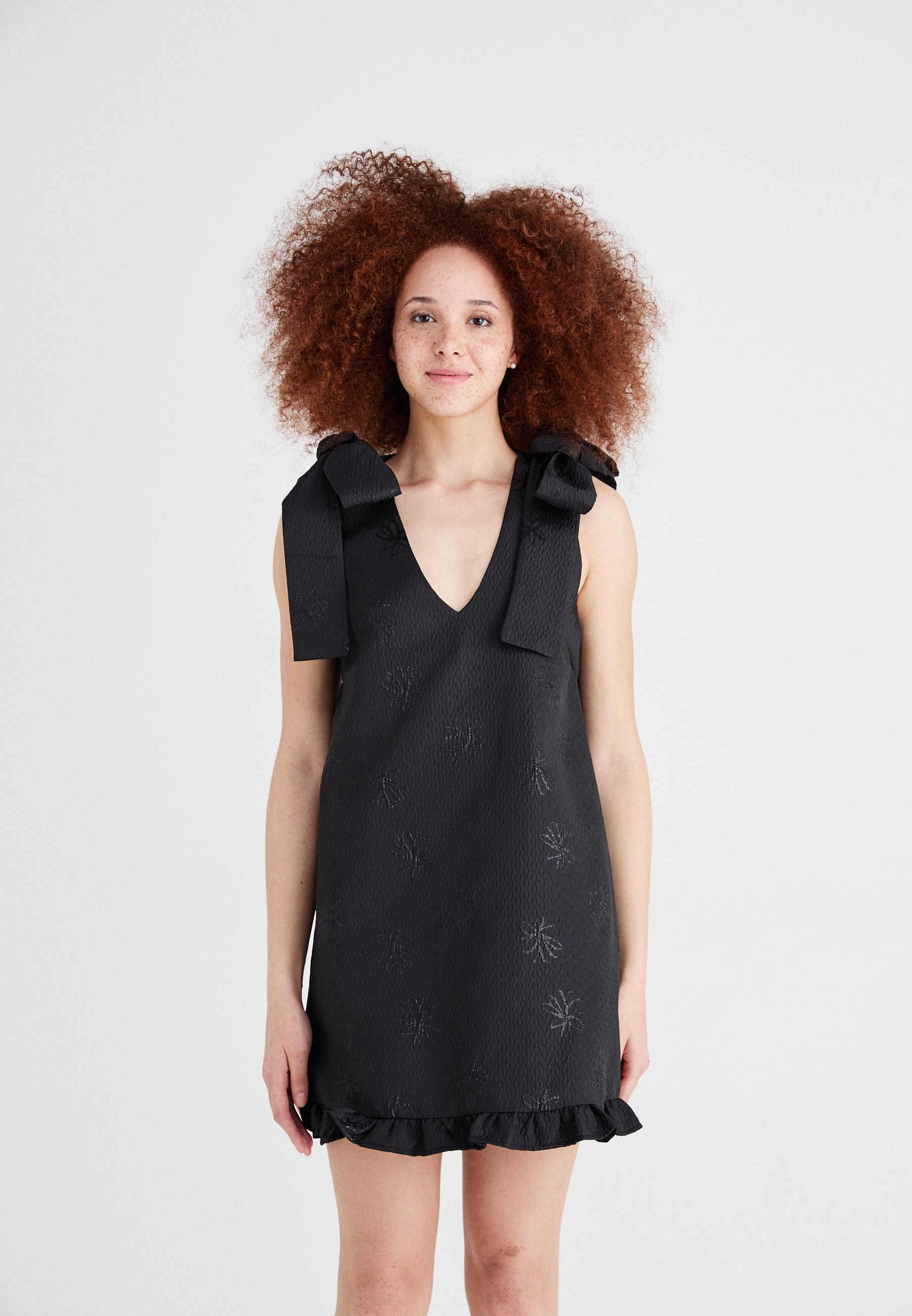 Sister Jane BATEAU BOW MINI DRESS - Day dress - black - Zalando.ie
