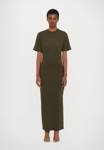 Filippa K LONG DRESS - Φόρεμα από ζέρσεϊ - dark khaki green